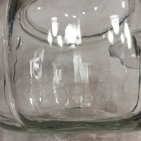 Vtg Pumpkin Clear Crystal Candy Jar Cookie Jar Fall Décor With Lid - Picture 9 of 10